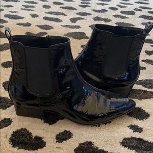 Franco Sarto Patent Booties